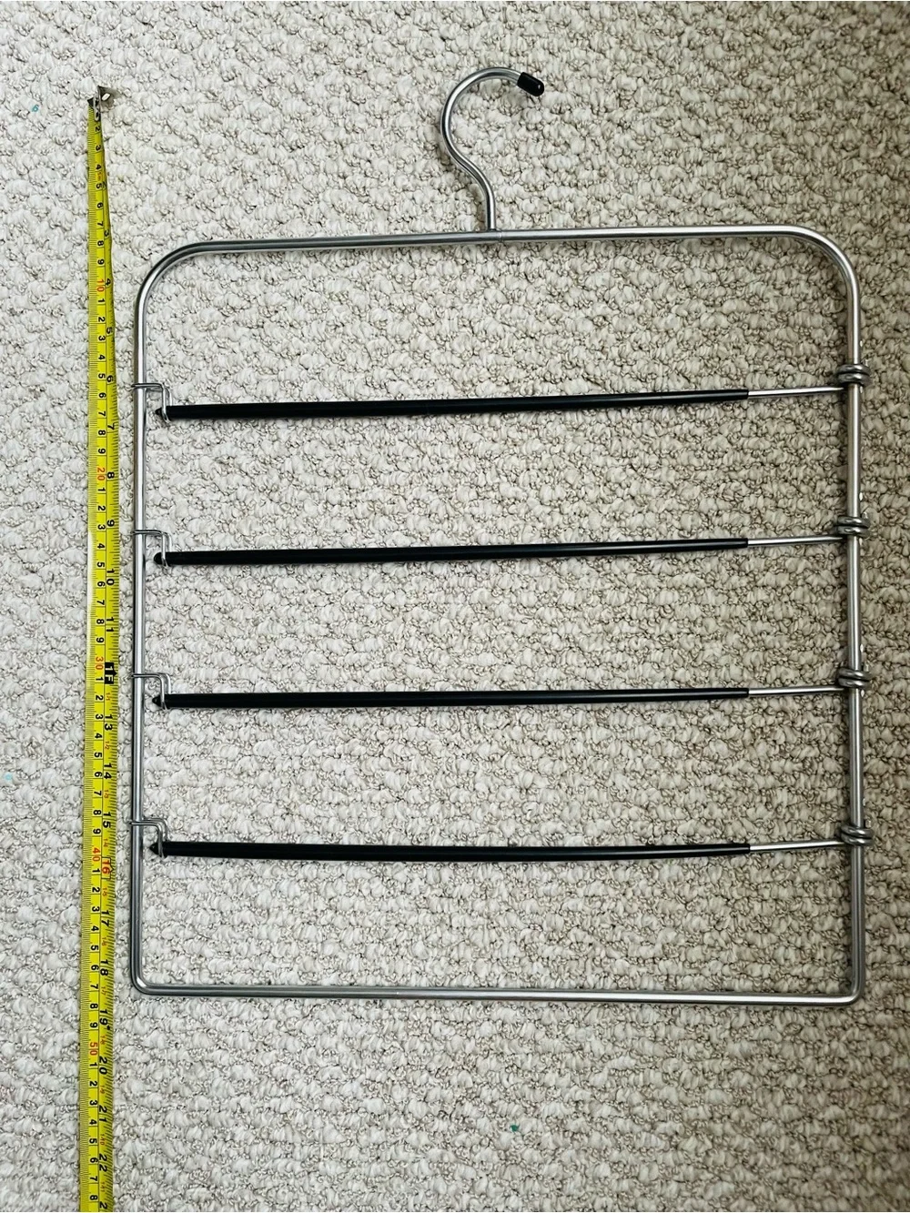 Multi-Tier Closet Scarf and Pant Hanger - White